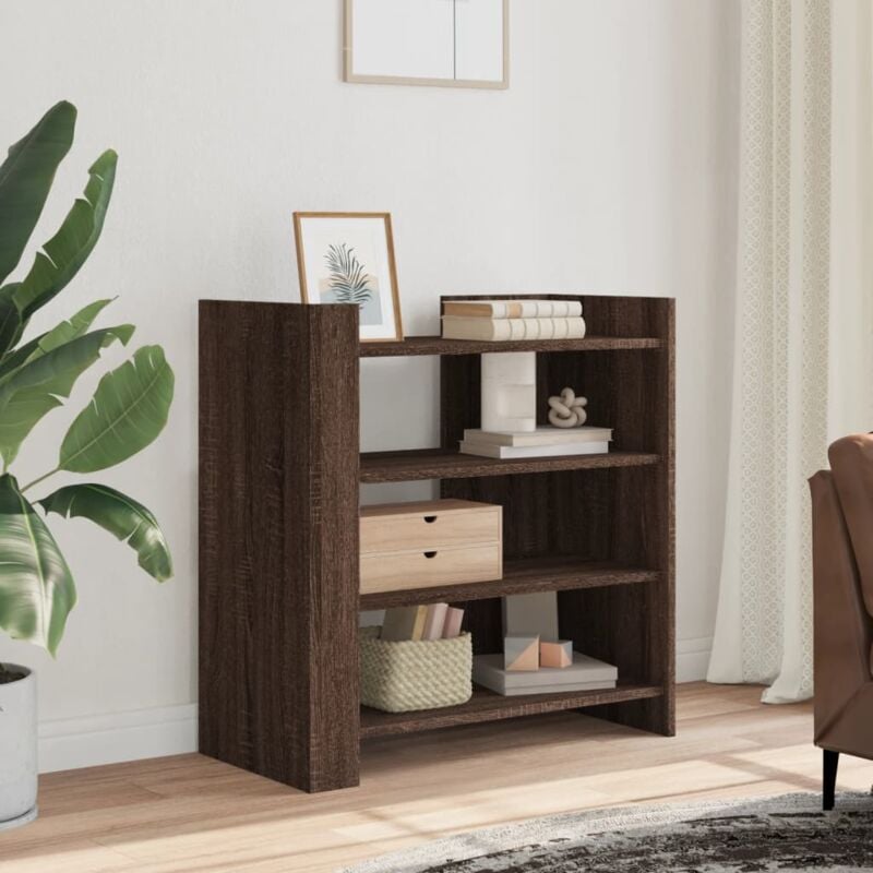 foto del prodotto vidaxl credenza rovere marrone 73,5x35x75 cm in legno multistrato