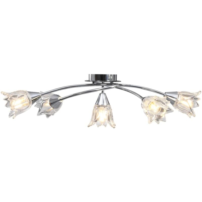 foto del prodotto prolenta premium furniture limited lampadario con paralumi in vetro per 5