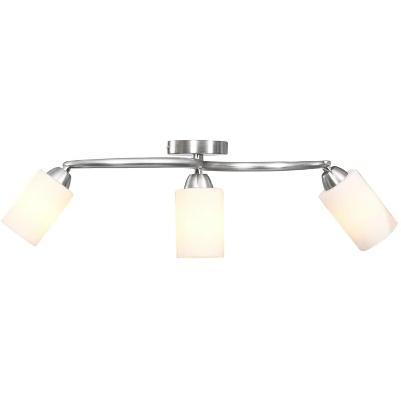 foto del prodotto prolenta premium furniture limited lampadario paralume in ceramica a cono bianco