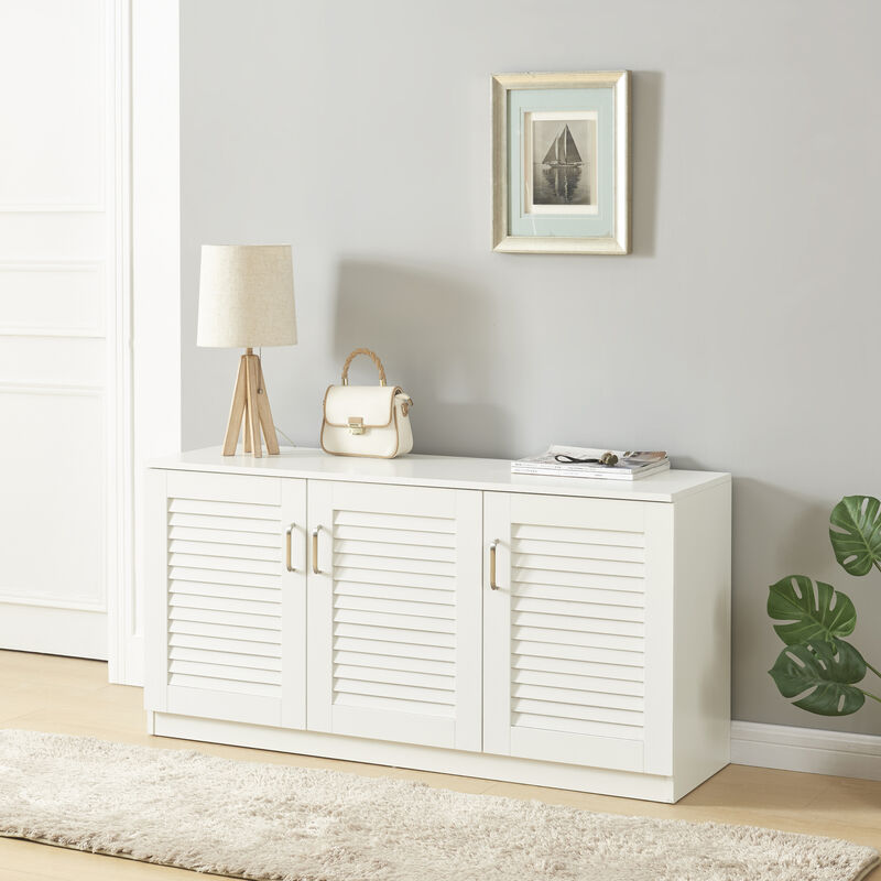 foto del prodotto armadio scarpiera l ten con ante a persiana 62 x 125 x 36 cm bianco en.casa 