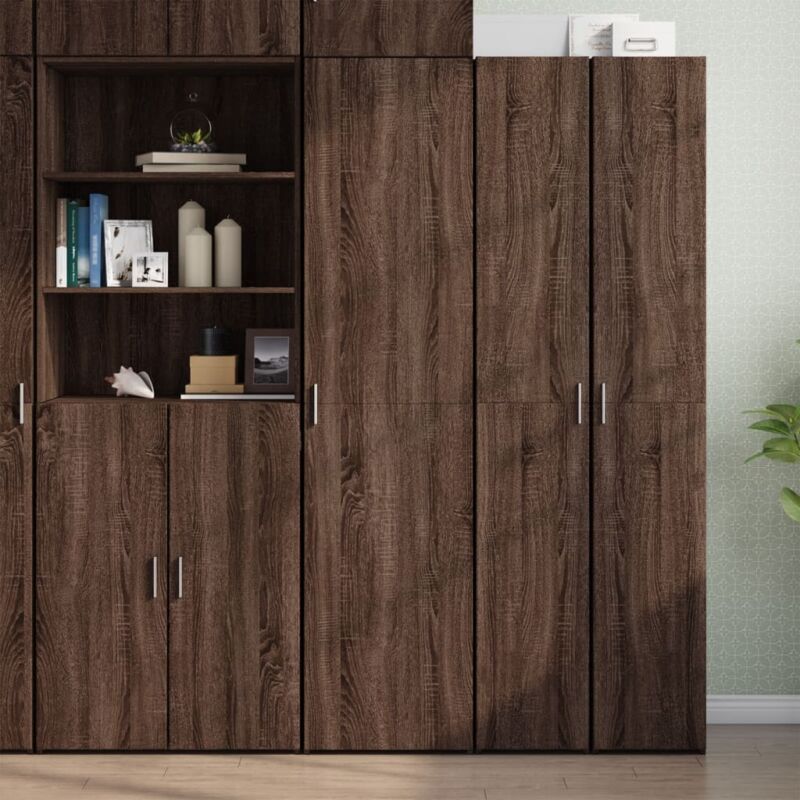foto del prodotto vidaxl credenza rovere marrone 45x42,5x185 cm in legno multistrato