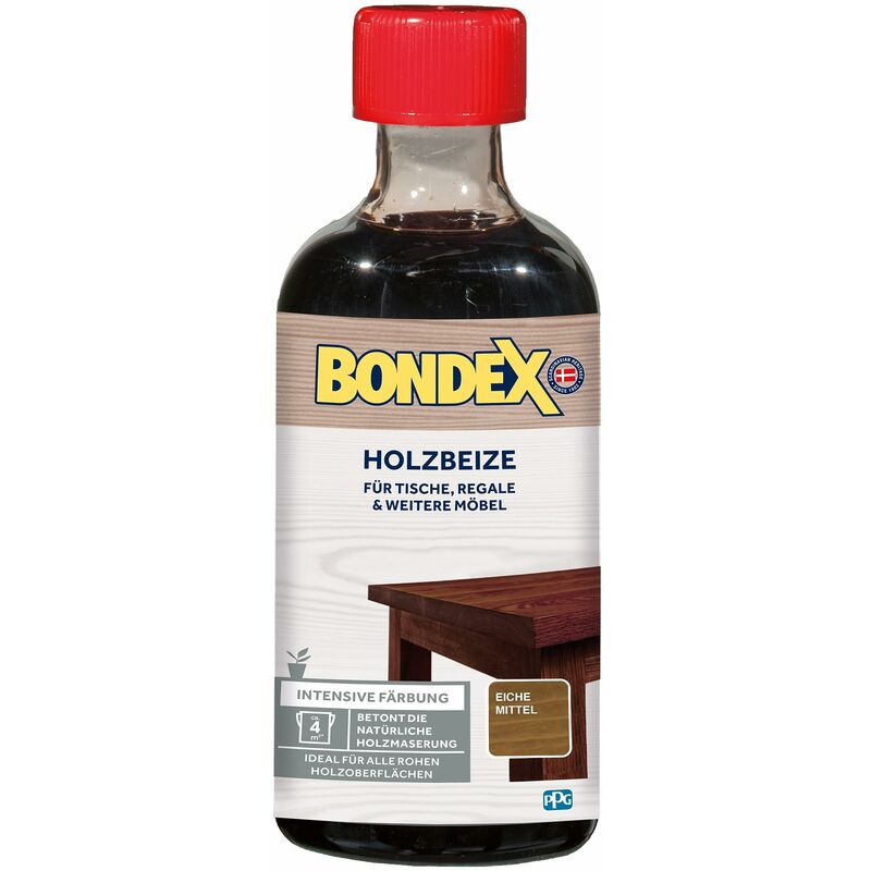 foto del prodotto bondex mordente per legno all interno non trattato, rovere medio, 0.25 kg