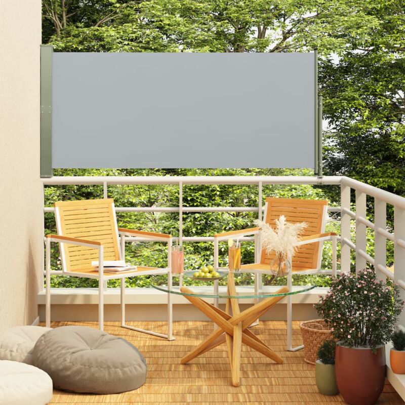 foto del prodotto vidaxl tenda laterale retrattile per patio 160x300 cm grigia