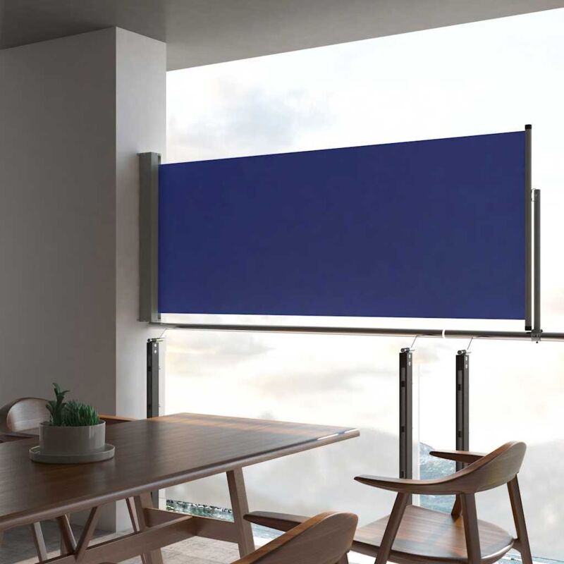 foto del prodotto vidaxl tenda laterale retrattile per patio 100x300 cm blu