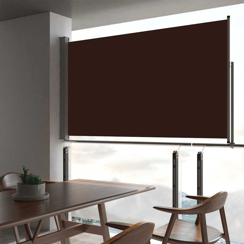 foto del prodotto vidaxl tenda da sole laterale retrattile per patio 140x300cm marrone