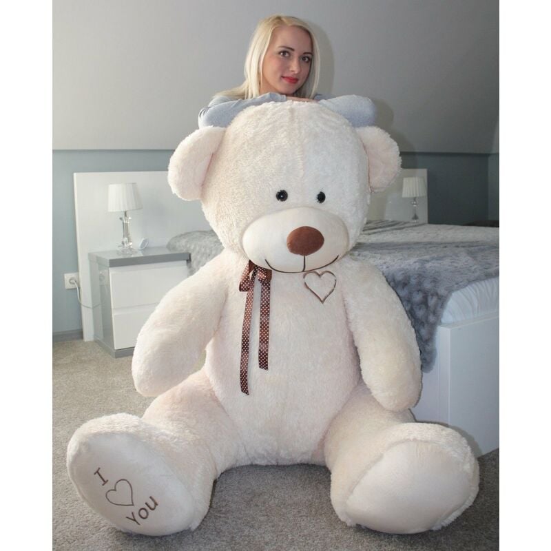 foto del prodotto viking choice peluche orsacchiotto grande gigante 105 x 85 cm panna b