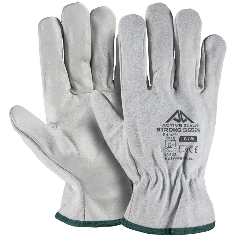 foto del prodotto tooltek guanti da lavoro pelle bovina pieno fiore m xxl 12paia edilizia giardino active, 10 xl 