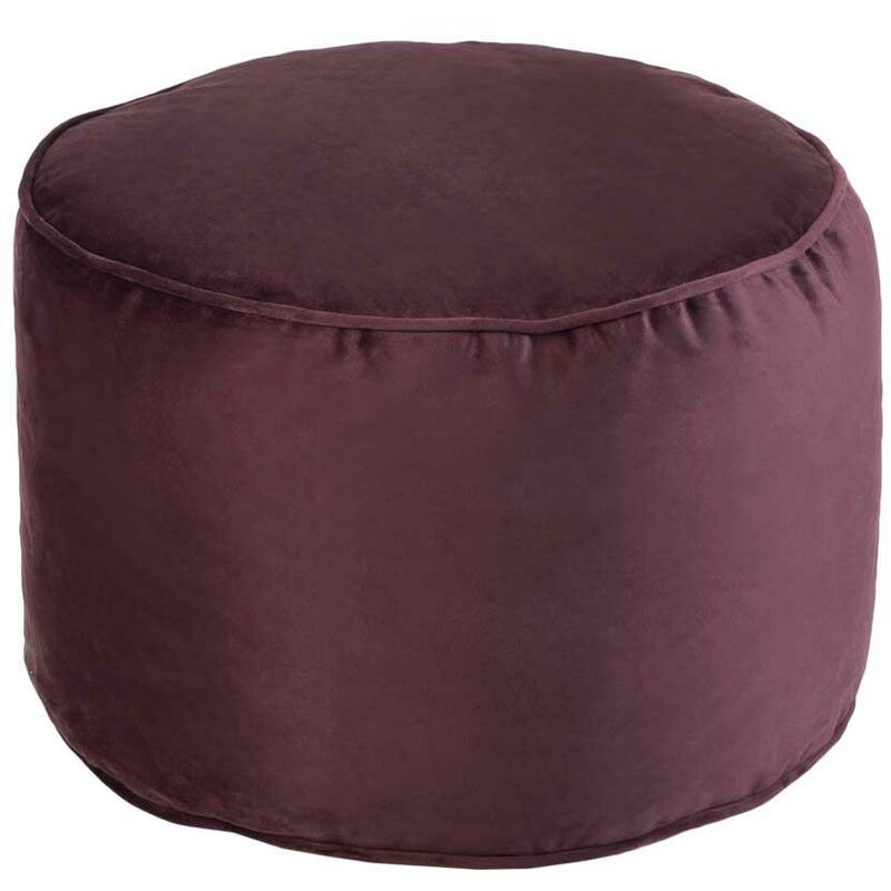 foto del prodotto pouf poggiapiedi per soggiorno pouf rotondo per rilassarsi poggiapiedi a sacco in velluto con morbida imbottitura melanzana loft 25