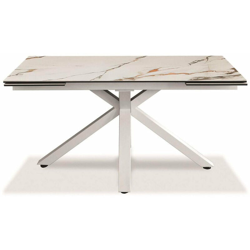 foto del prodotto tavolo allungabile 90x160 240x76 cm in ceramica marmo calacatta ceramica 1