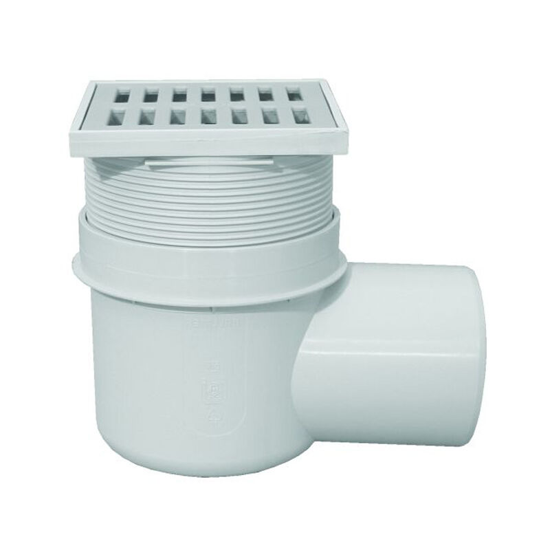 foto del prodotto pozzetto orizzontale sifonato per cantina dn110 portagriglia griglia plastica 148x148mm 138x138mm