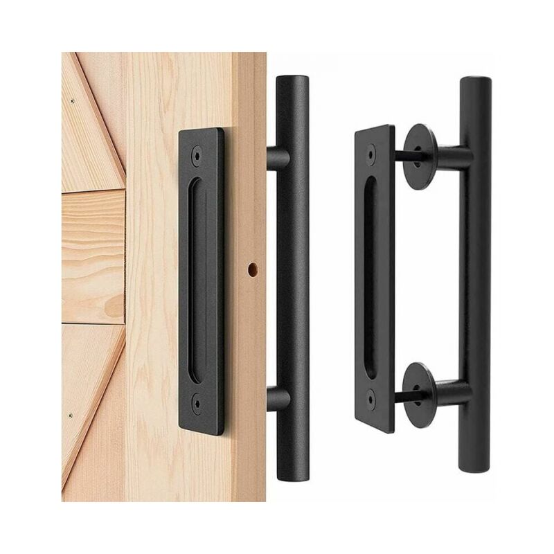 foto del prodotto linjou maniglia per porta del fienile, maniglia per porta scorrevole, maniglia per porta del fienile per carichi pesanti, maniglia per garage,