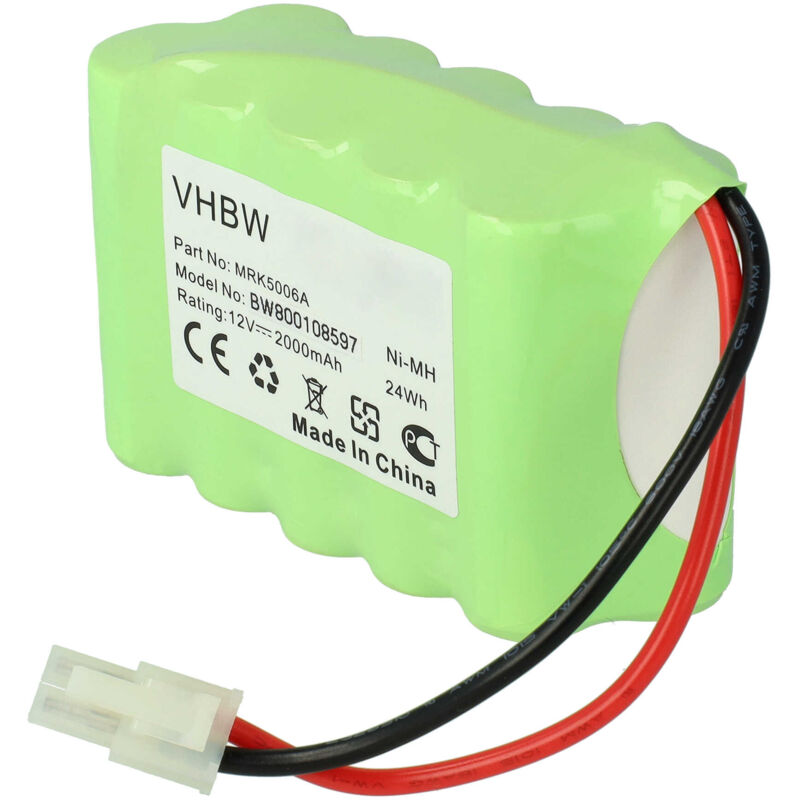 immagine 0 del prodotto vhbw nimh batteria 2000mah 12v compatibile con segnalatorerobomow robot tagliaerba premium rs612, rs622, rs630 sostituisce mrk5006a.