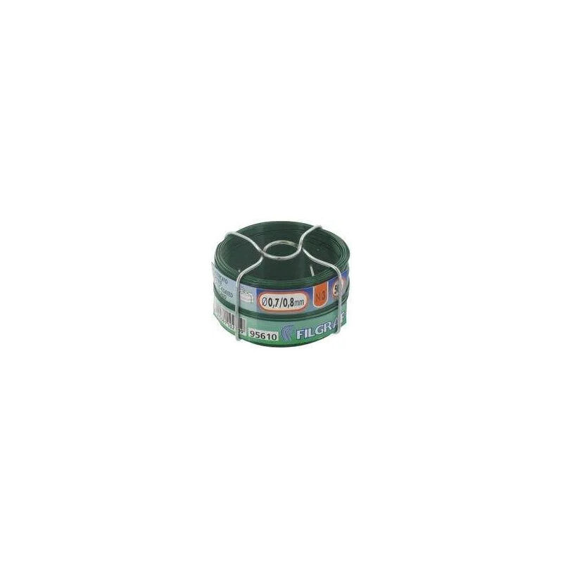 foto del prodotto filo plastificato verde, 0.7mm, bobina da 50m