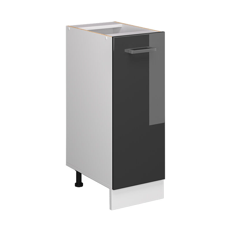 foto del prodotto armadio cucina dispensa alto r line, antracite lucido, 30 cm senza piano di lavoro vicco