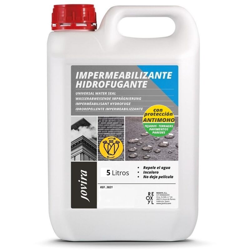 foto del prodotto jovira pinturas impermeabilizzante idrorepellente a. protezione idrorepellente totale per facciate, tetti, terrazze, marciapiedi, pareti, etc. 5
