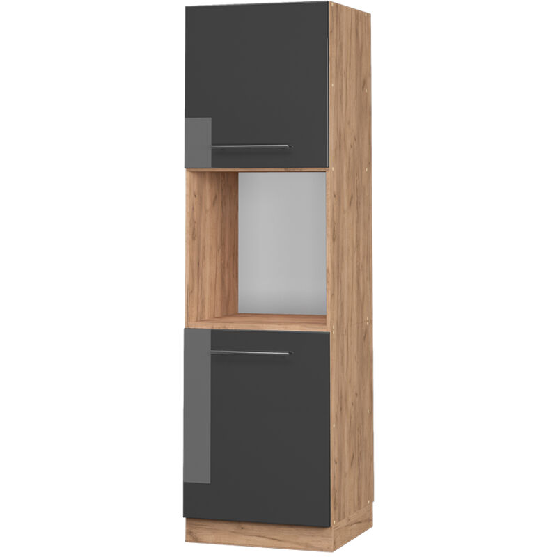 foto del prodotto mobile per forno da incasso fame line, antracite lucido, 60 cm aperto vicco