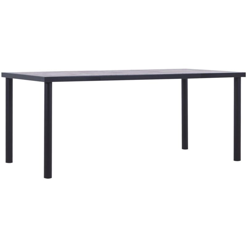 foto del prodotto nova furniture limited tavolo da pranzo nero e grigio cemento