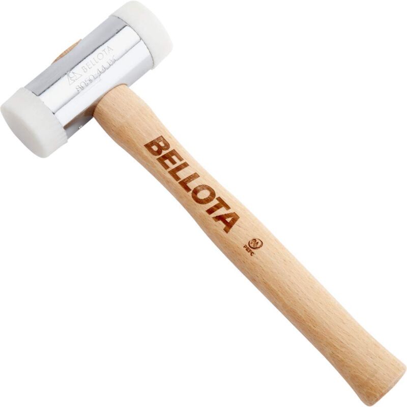 foto del prodotto bellota martello manico legno di faggio con bocche di nylon sostituibili 44mm