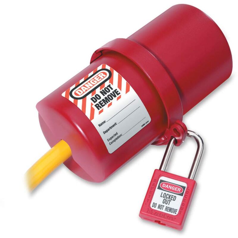 foto del prodotto master lock 488 blocco presa elettrica rotante per prese da 120 e 240 volt