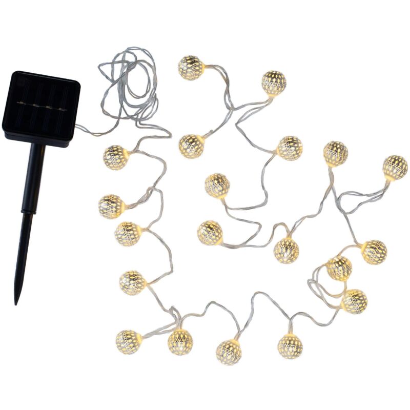 foto del prodotto paulmann fairy lights pauleen 48074 catena luminosa solare sunshine glamour stile marocchino argentata per esterno balcone o giardino 0.02 w,
