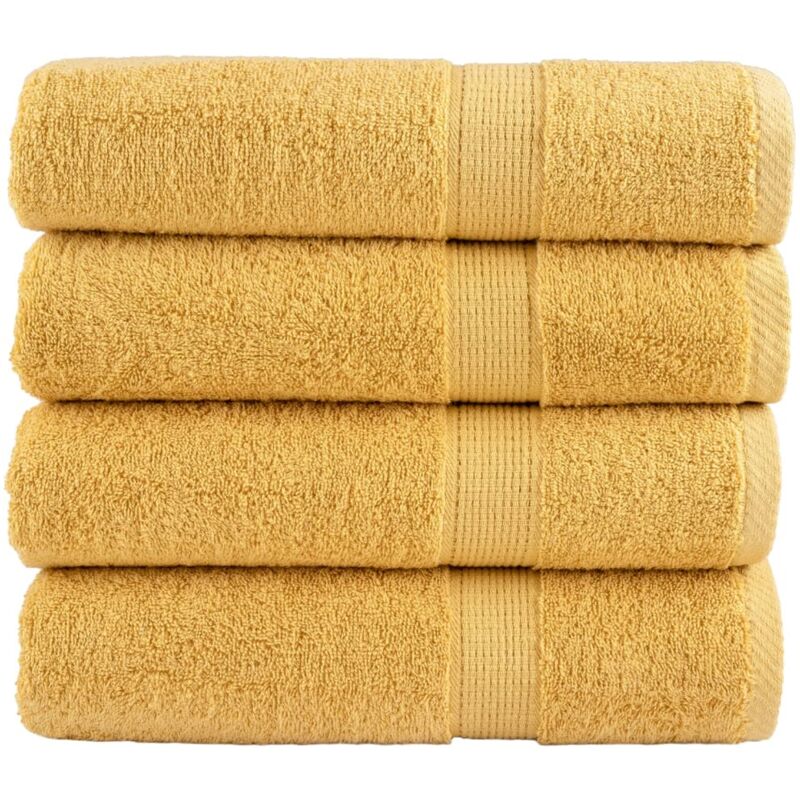 foto del prodotto vidaxl asciugamani da bagno solund 4 pz oro 100x150 cm 600gsm