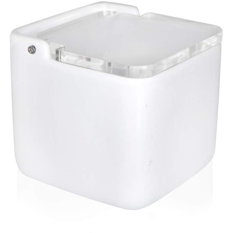 foto del prodotto kook time porta sale grosso e fino, barattoli sale per cucina o tavolo in ceramica con coperchio girevole in acrilico, barattolo sale grosso e