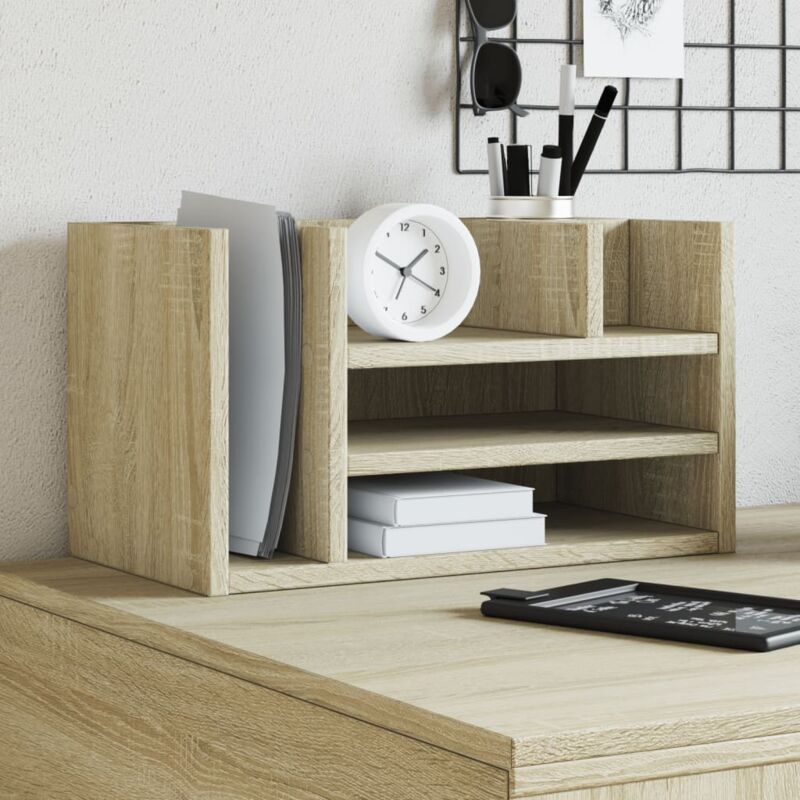 foto del prodotto organizer scrivania rovere sonoma 44,5x24x25 legno multistrato vidaxl