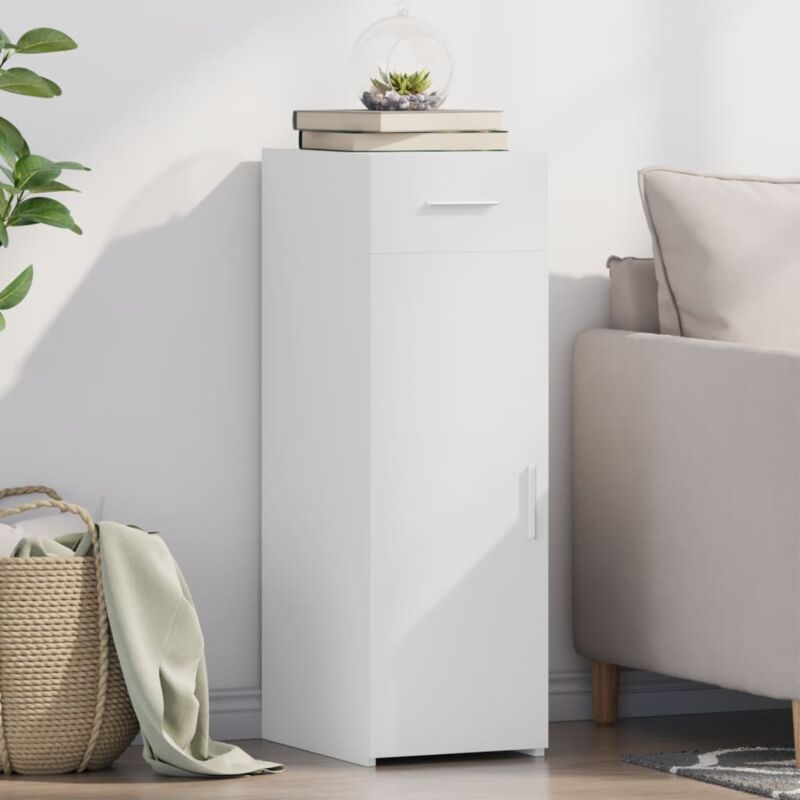 foto del prodotto vidaxl credenza bianca 30x42,5x93 cm in legno multistrato