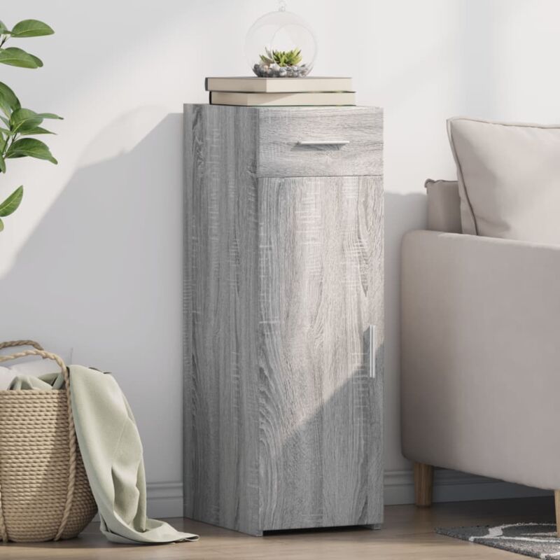 foto del prodotto vidaxl credenza grigio sonoma 30x42,5x93 cm in legno multistrato