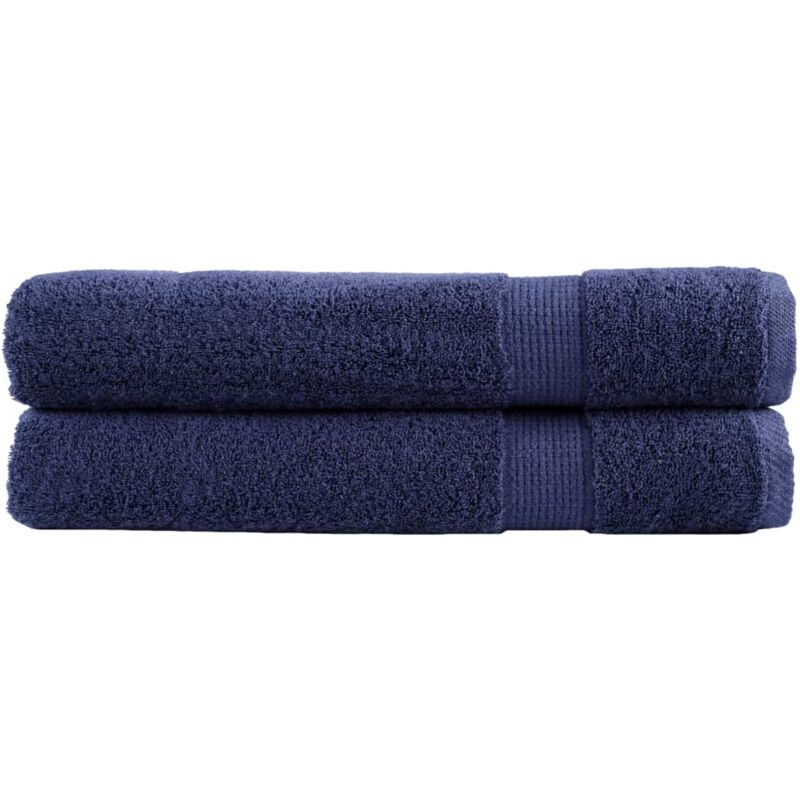 foto del prodotto asciugamani premium solund 2 pz blu navy 100x200cm 600gsm vidaxl