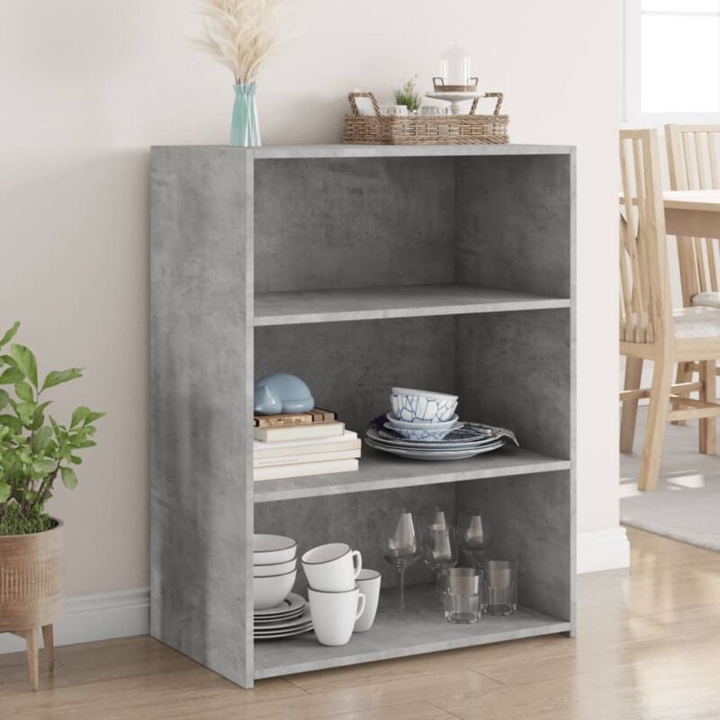foto del prodotto vidaxl credenza grigio cemento 70x41x93 cm in legno multistrato