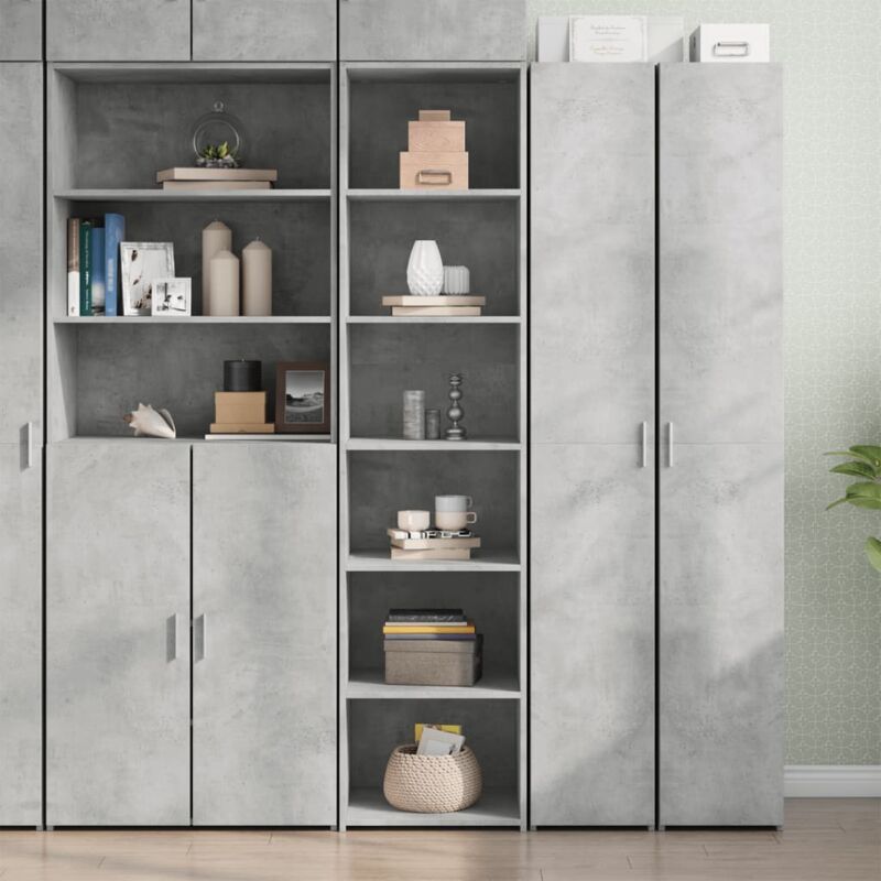 foto del prodotto vidaxl credenza grigio cemento 45x41x185 cm in legno multistrato