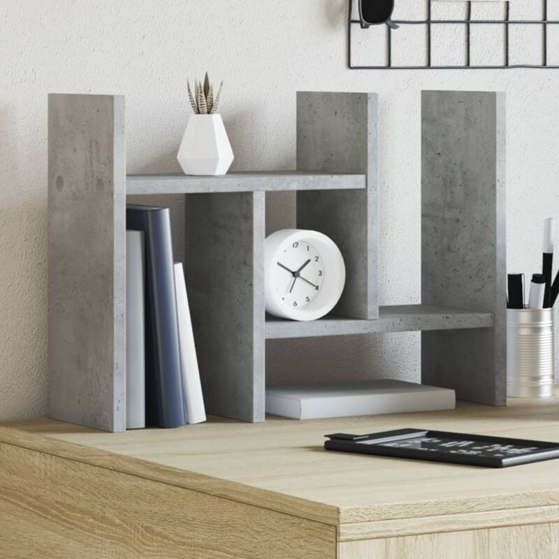 foto del prodotto vidaxl organizer scrivania grigio cemento 34,5x15,5x35,5cm multistrato