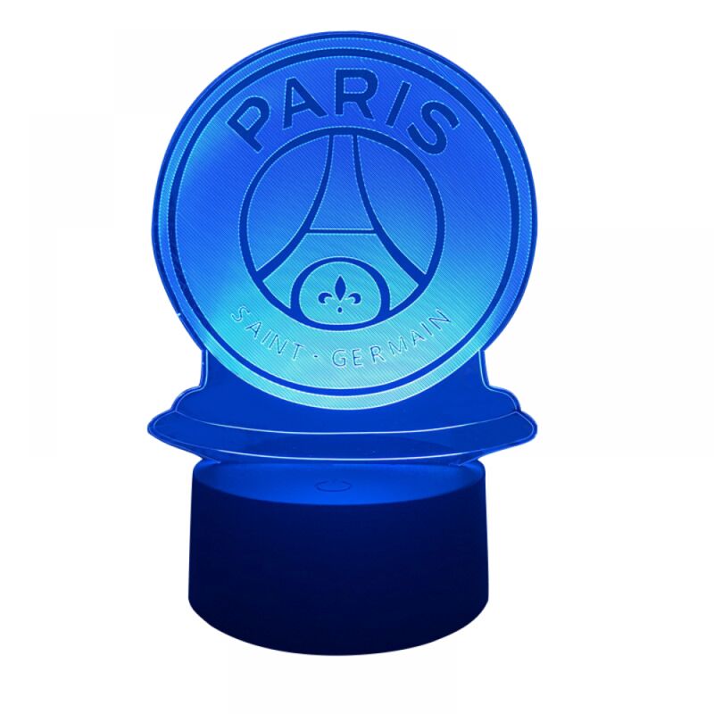 foto del prodotto luce notturna a led fc paris saint germain football club 3d illusion kids football logo psg lampada da scrivania