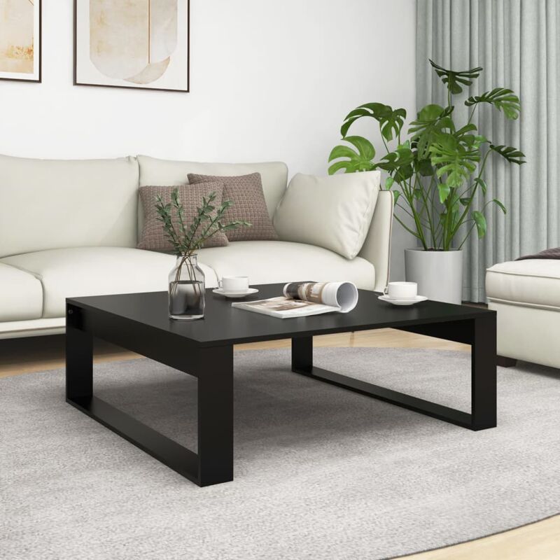foto del prodotto furniture limited tavolino da salotto nero 100x100x35 cm