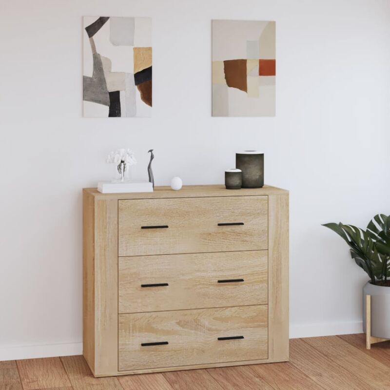 foto del prodotto vidaxl credenza rovere sonoma 80x33x70 cm in legno multistrato