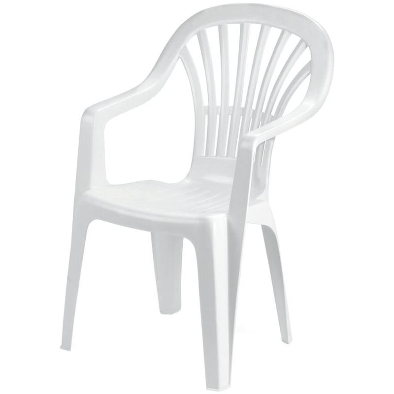 foto del prodotto poltrona da giardino zena bianca cm.55x56x89h. peso kg.3,1