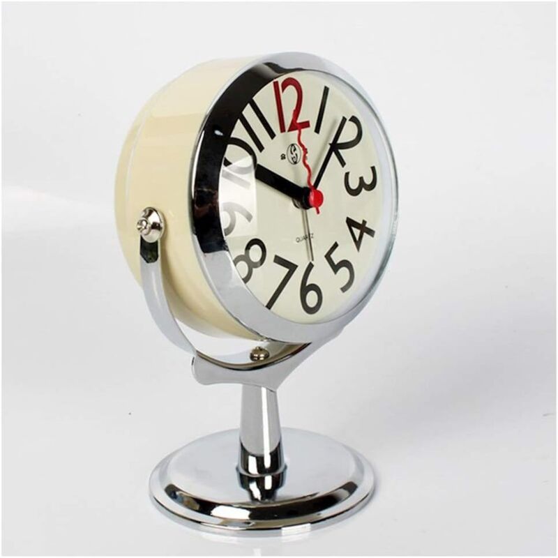 foto del prodotto aiperq orologio da parete orologio da tavolo per soggiorno camera da letto arredamento bagno, piccoli orologi da tavolo sveglia analogica funziona