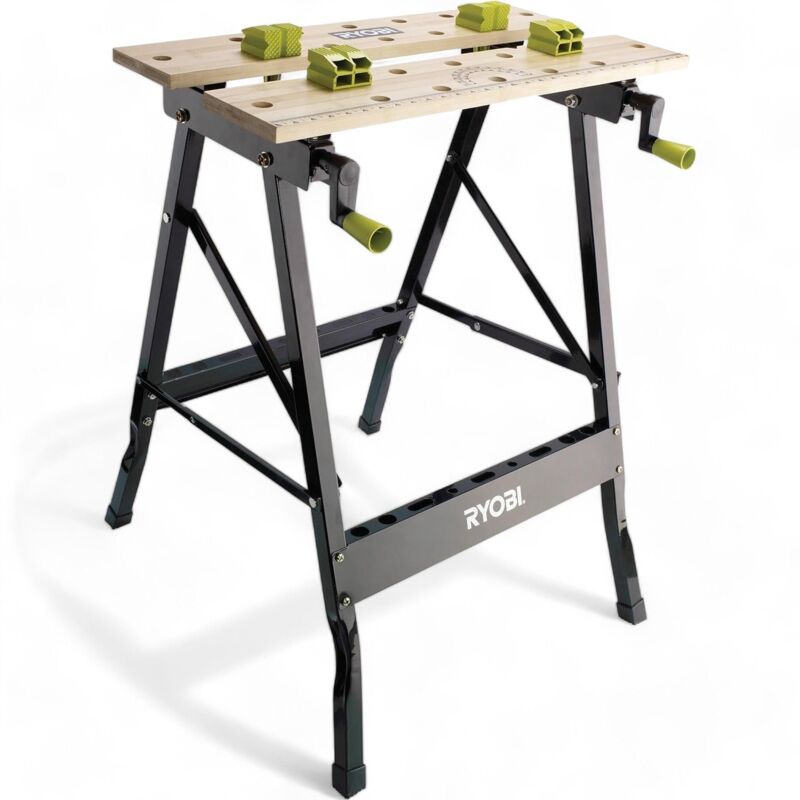 foto del prodotto piano da lavoro base da appoggio pieghevole banco da lavoro rwb01 ryobi portata 100 kg