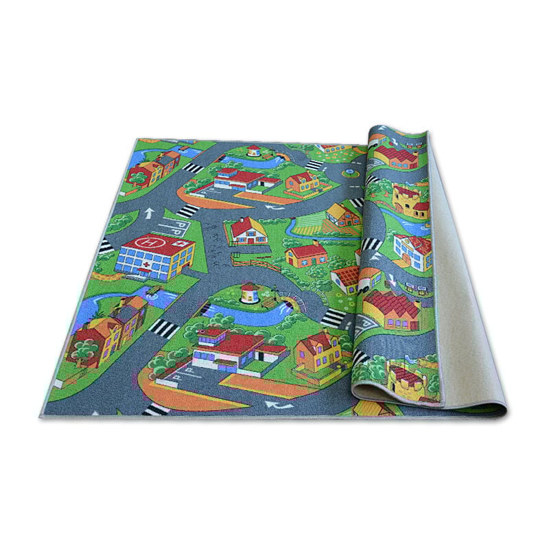 foto del prodotto rugsx tappeto kids viuzze little village multicolour 150x150 cm