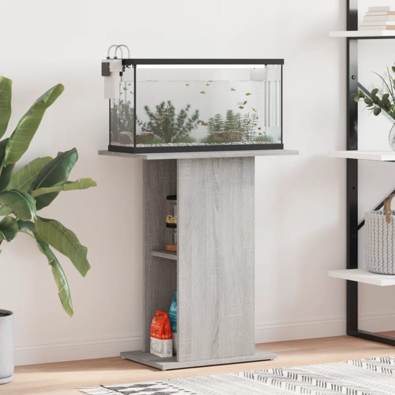 foto del prodotto vidaxl supporto per acquario 60,5x36x72,5 cm multistrato grigio sonoma