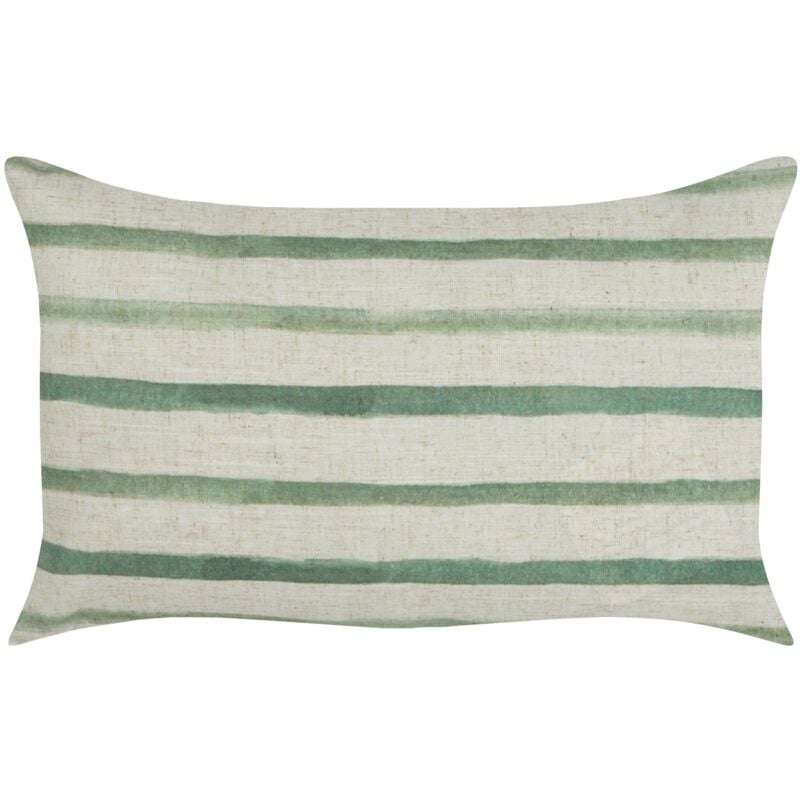 foto del prodotto beliani cuscino decorativo motivo a strisce verde 50 x 30 cm kafra