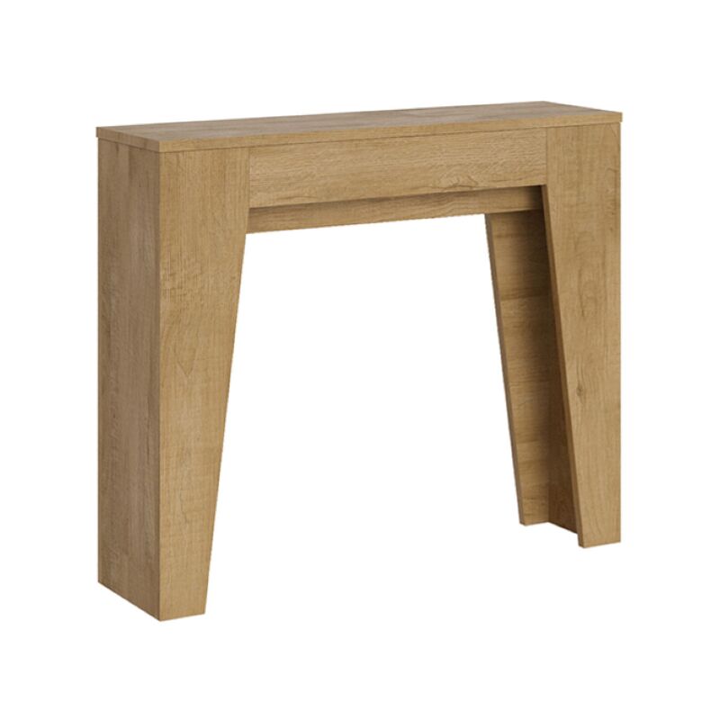 foto del prodotto consolle allungabile fino a 181 cm in nobilitato quercia natura narrow 90x25 cm