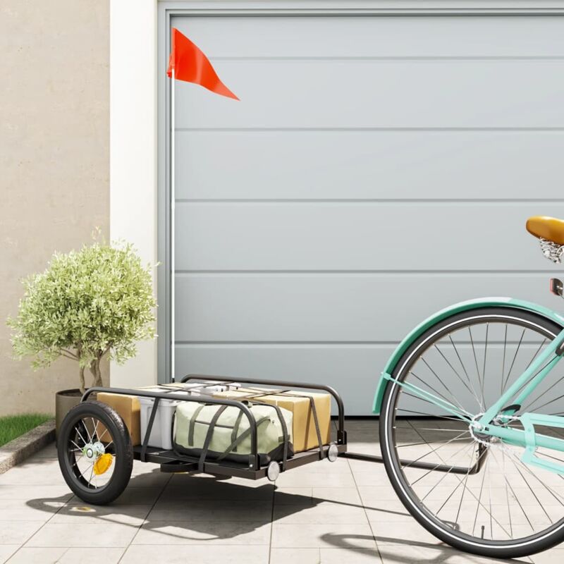foto del prodotto vidaxl furniture limited rimorchio da bici 122x53x31 cm in ferro