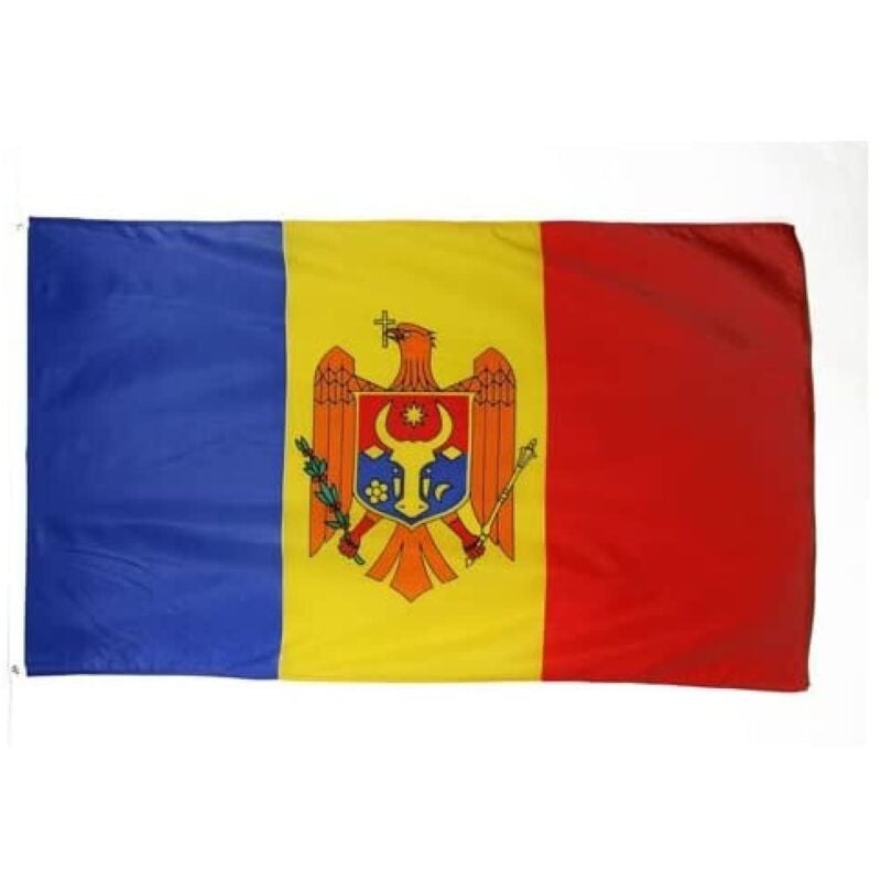 foto del prodotto az flag bandiera moldavia 150x90cm gran bandiera moldava 90 x 150 cm poliestere leggero bandiere