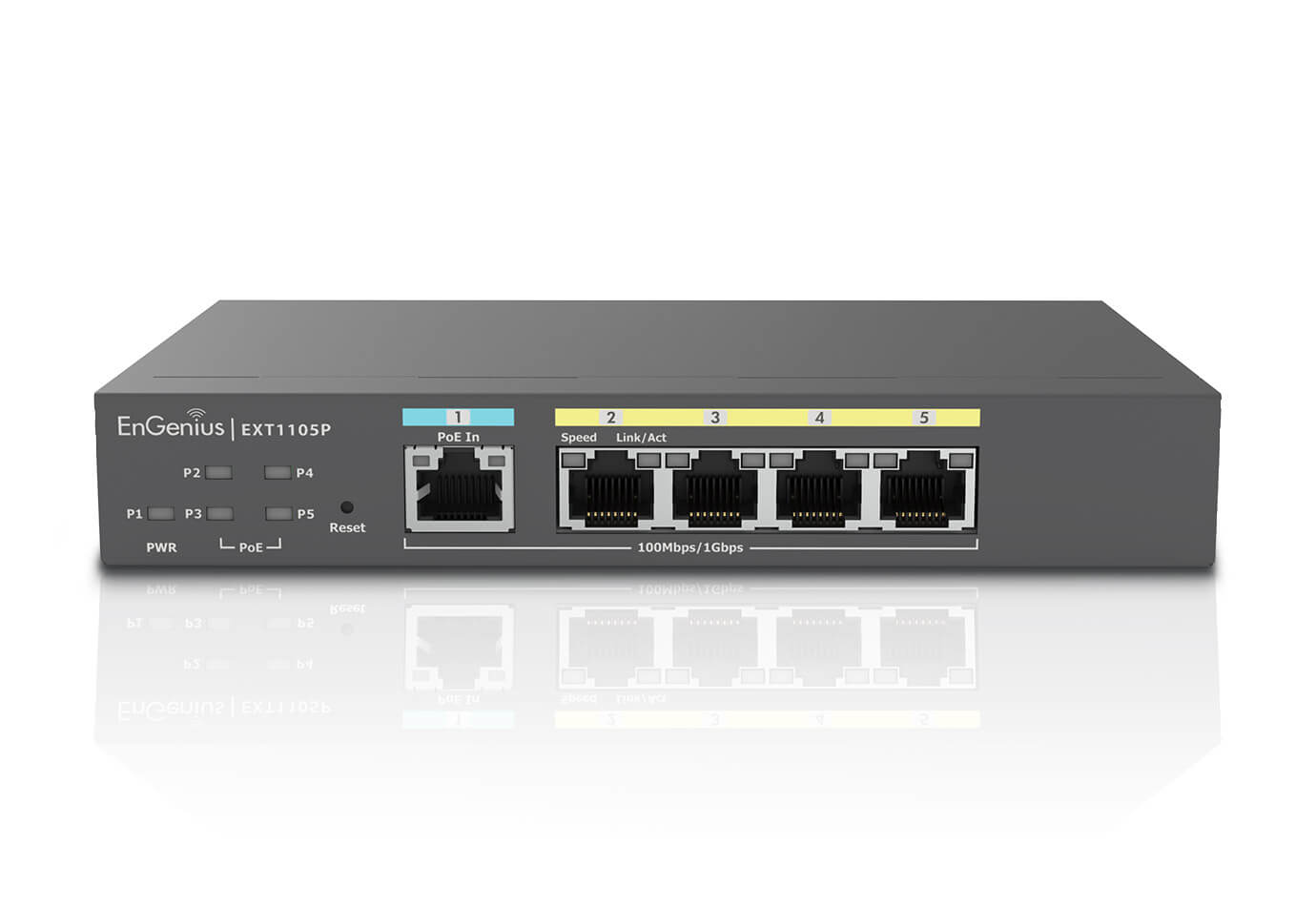 immagine 0 del prodotto engenius ext1105p switch di rete gestito l2 gigabit ethernet 10 100 1000 supporto power over ethernet poe nero