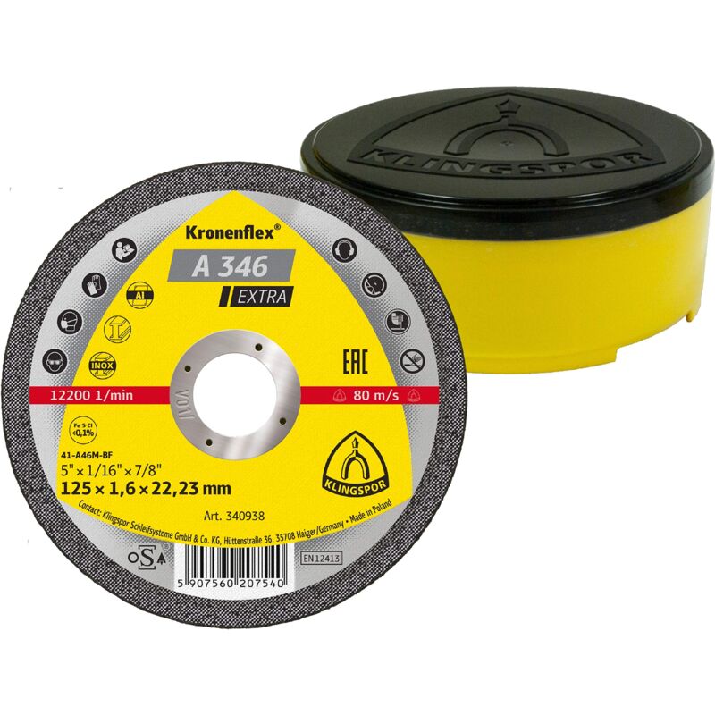 foto del prodotto tarcza do ci cia metalu 125mm x 1,6mm x 22,2mm a346 ex klingspor
