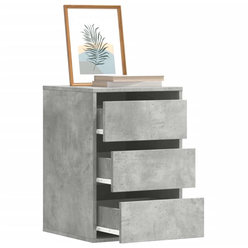 foto del prodotto cassettiera angolo grigio cemento 40x41x58cm legno multistrato vidaxl