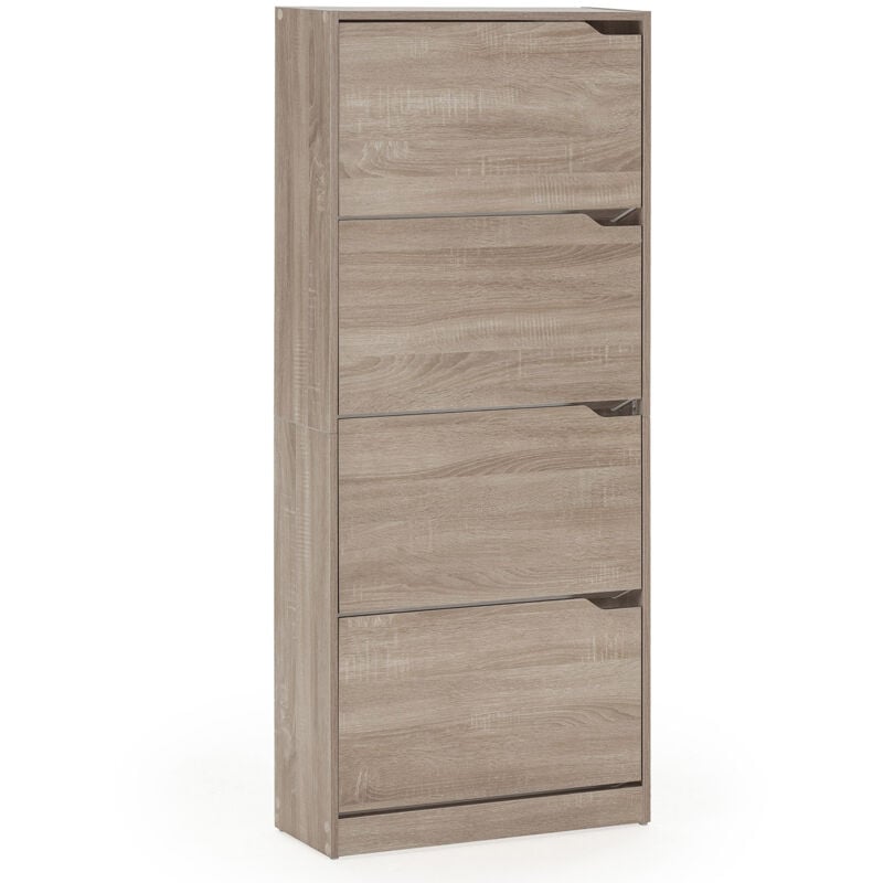 foto del prodotto mobile scarpiera angel 4 ante colore rovere, per 24 paia