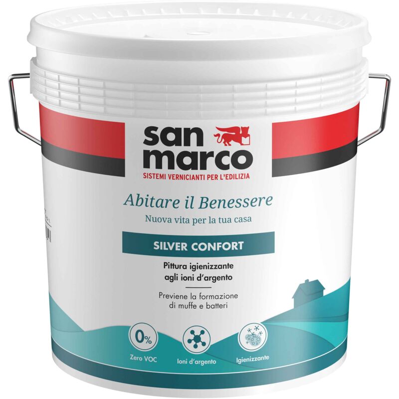 foto del prodotto san marco silver confort idropittura igienizzante bianca lt 4